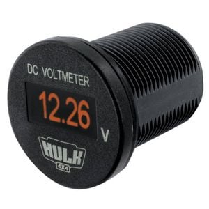 Hulk OLED Display Compact Vehicle DC Voltmeter Reader Device Black