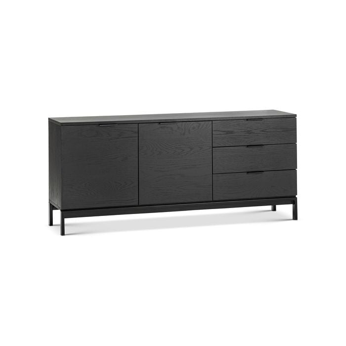 Macy 160cm Black Oak Sideboard Buffet