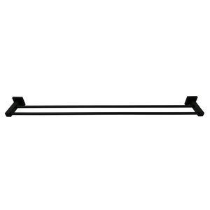Barelli Piazza 900mm Matte Black Double Towel Rail