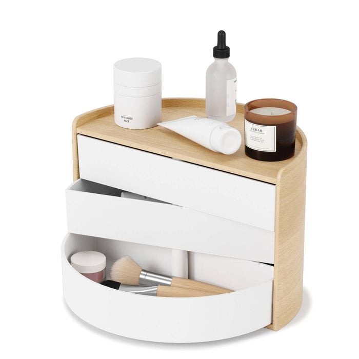 Umbra Moona Storage Box White & Natural 27x15x18cm