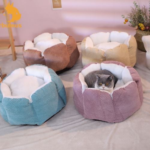 Furbulous Calming Dog Bed Warm Soft Cat Bed Round Comfy Sleeping Nest Bunnings Australia