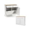 Costway Kitchen Storage Cabinet Wood Serving Counter Buffet Sideboard w/Trash Can Holder