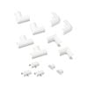 D-Line 13 Piece 20 x 10mm White Clip Over Cable Cover Accessory Kit