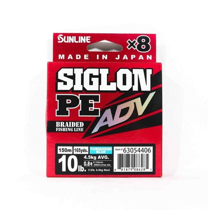 Sunline Siglon PE ADV x8 150m Turquiose Blue Braid Fishing Line 10lb