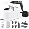 YOPOWER 1500W 1.8L Steam Cleaner with 9-Level Steam 7 Brush 4BAR Steamer White