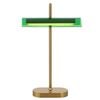 Telbix Lyman Modern Table Desk Lamp Light Metal Antique Gold Green Gloss