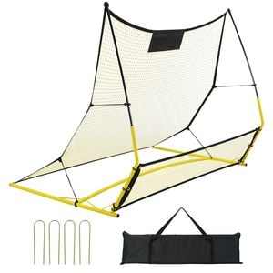 VEVOR 180x160cm Soccer Rebounder Net Black with Portable Bag Training Equipment