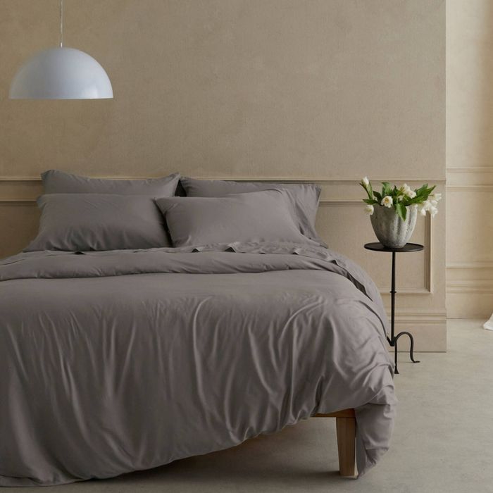 Bedding Co. Organic Bamboo Quilt Cover Set 350TC Simply Taupe King