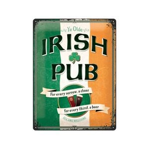 Nostalgic-art Sign Plaque Irish Pub 30x40cm Metal Home Wall Decor