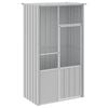 vidaXL Bird Cage Bird House Outdoor Aviary Budgie Cage Grey Galvanised Steel