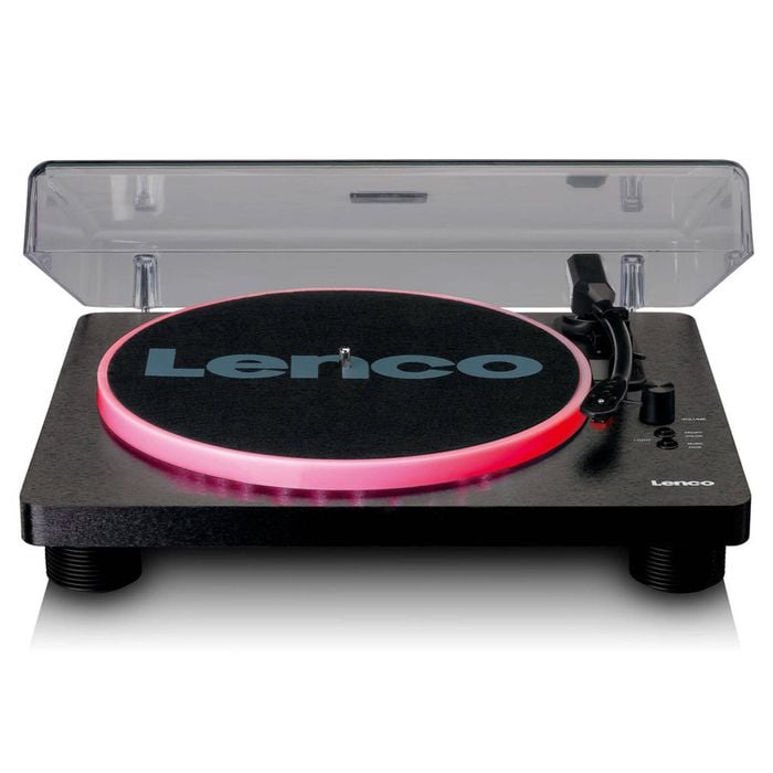 Lenco Turntable w/ LED Lights/Built-in Speakers - Black