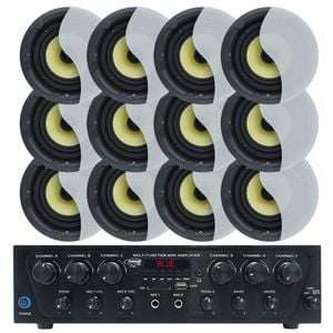 Weconic Bluetooth Amplifier + 12x 6" Indoor Ceiling Speaker Package