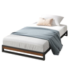 Zinus King Single Ironline Bed Frame Wood & Metal Bed Base Bamboo Kids - 15cm High