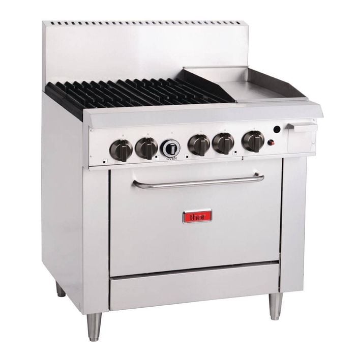 Thor 4 Burner Oven With 12" Griddle And Flame Failure Lpg Tr-4f-g12f Lpg