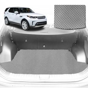 6D Diamond Car Boot Mat for Land Rover Discovery (D4)2009-2017-(3rd Row seats up/7 seater)-Cargo Mat-Grey-Outback GT