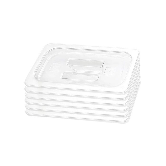 SOGA 1/3 GN Polycarbonate Food Pan Lids Clear 6 Pack