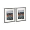 Nicola Spring Photo Frames with 5" x 7" Mount - 8" x 10" - Grey - Pack of 2