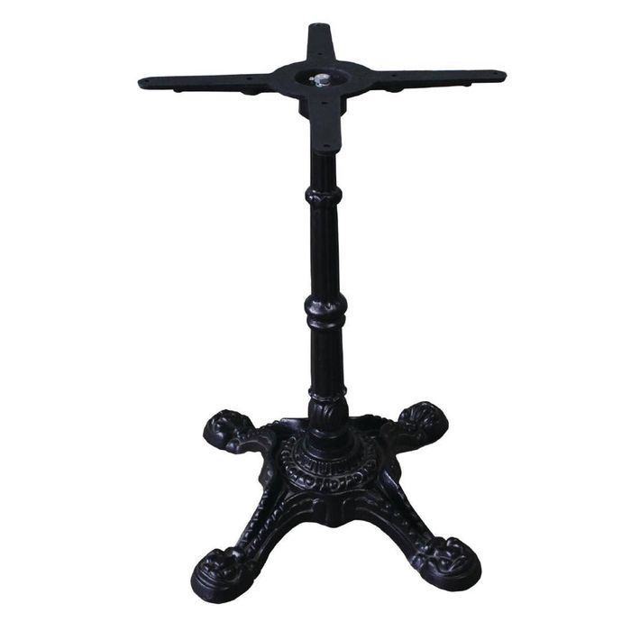 Bolero Table Leg Base Cast Iron Ornate Design Black Finish Dining Height