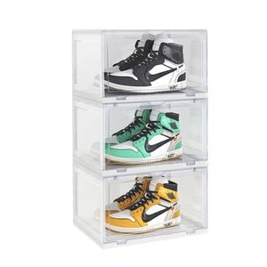 SOGA 3 Tier Shoe Box Transparent