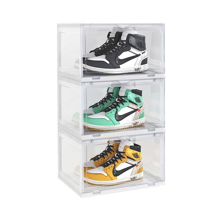 SOGA 3 Tier Shoe Box Transparent