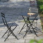 Marquee Steel 3 Piece Bistro Set Black