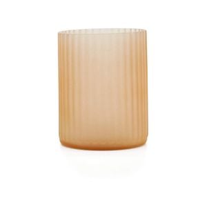Rayell Votive 17cm Tall Glass Candle Holder - Peach