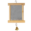 Avi One Bird Toy Wood Framed Mirror W/bell 15x10cm (22914)