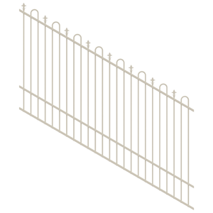ProtectorAl 1201 - 2400 x 1500mm Surfmist Raked 16-30º Loop And Spear Top Pool Fence Panel