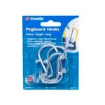 Zenith 25mm Zinc Plated Single Loop Pegboard Hook - 6 Pack