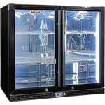 Schmick Black Glass 2-Door Bar Fridge - SK246-B