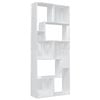 vidaXL Book Cabinet High Gloss White Engineered Wood Home Organiser Storage