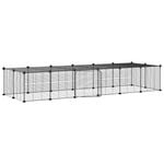 Andala Pets 28-Panel Pet Cage with Door Black 35x35 cm Steel