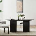 Tate 6 Seater Black Column Dining Table