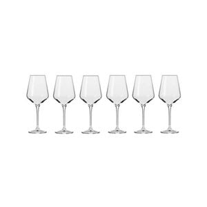 6pc Krosno Avant-Garde 450ml Stemmed Wine Glass Set - Clear