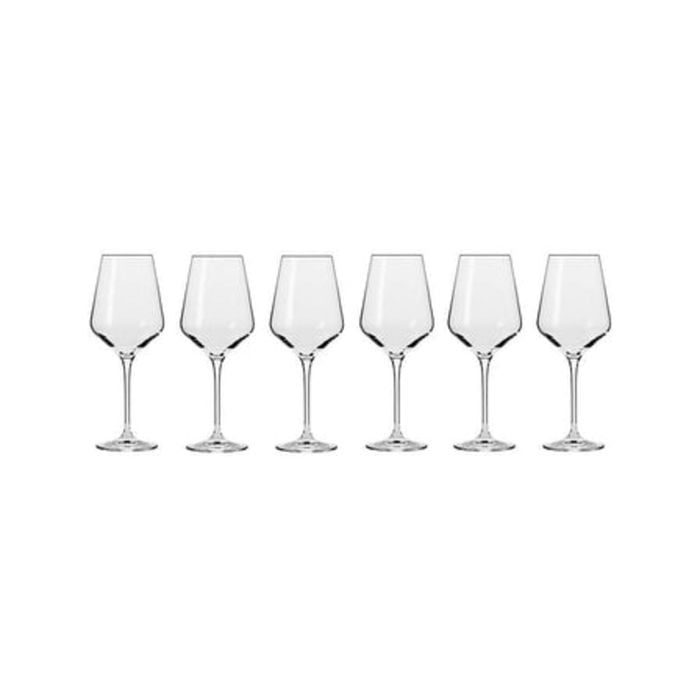 6pc Krosno Avant-Garde 450ml Stemmed Wine Glass Set - Clear