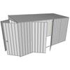 Build-a-Shed 1.5 x 3.7 x 2m Double Hinged Side Door Skillion Shed - Zinc