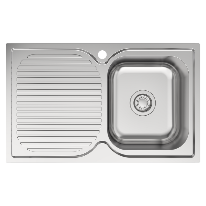  Mondella Single RH Bowl Topmount Sink With Drainer