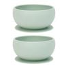 2x Annabel Trends Baby/kids Silicone Suction Food Feeding Bowl Bpa Free 0+ Moss