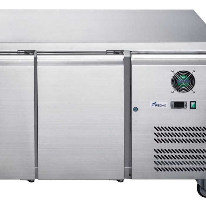 FED-X S/S Three Door Bench Freezer - XUB6F18S3V
