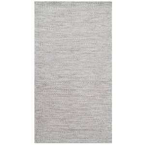 Handwoven Scandi Wool Rug- 6444- Ivory/ Metal Grey-80x150cm