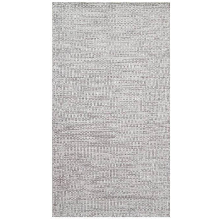 Handwoven Scandi Wool Rug- 6444- Ivory/ Metal Grey-80x150cm