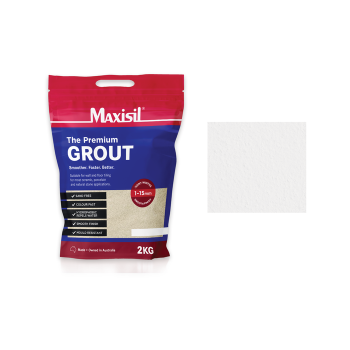 Maxisil 2kg White Coloured Grout - Bunnings Australia