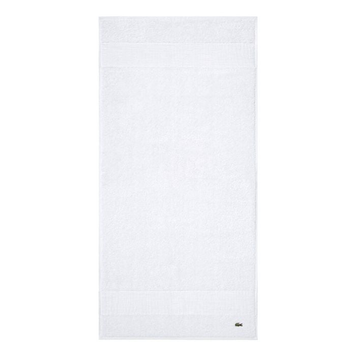 Lacoste LLECROCO Soft Organic Cotton Guest Towel Blanc 40x60cm
