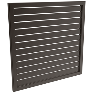 ProtectorAl 300-1000W X 300-1000H Satin Black Aluminium Welded Slat Panel Horizontal 9mm Gap - Black
