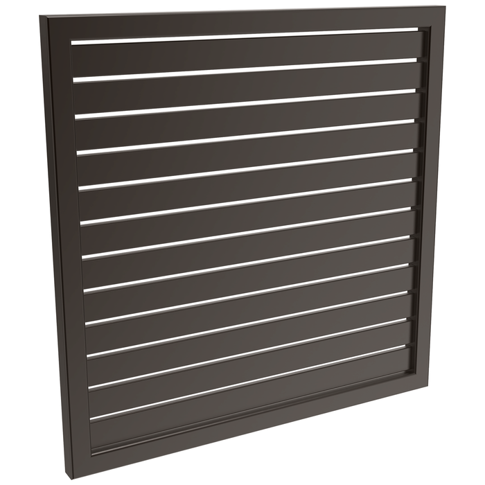 ProtectorAl 300-1000W X 300-1000H Satin Black Aluminium Welded Slat Panel Horizontal 9mm Gap - Black