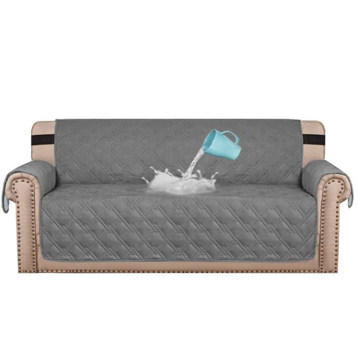 Smarcute 3 Seater Waterproof Sofa Cover Couch Cushion Furniture Protector Grey