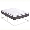 Zinus Double Joseph Metal Bed Frame & Pocket Spring Mattress Set, 45cm High, Support iCoil Eurotop