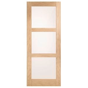 Corinthian Moda Translucent Glass White Oak Internal Door AMODG10 - 720mm x 2040mm x 35mm
