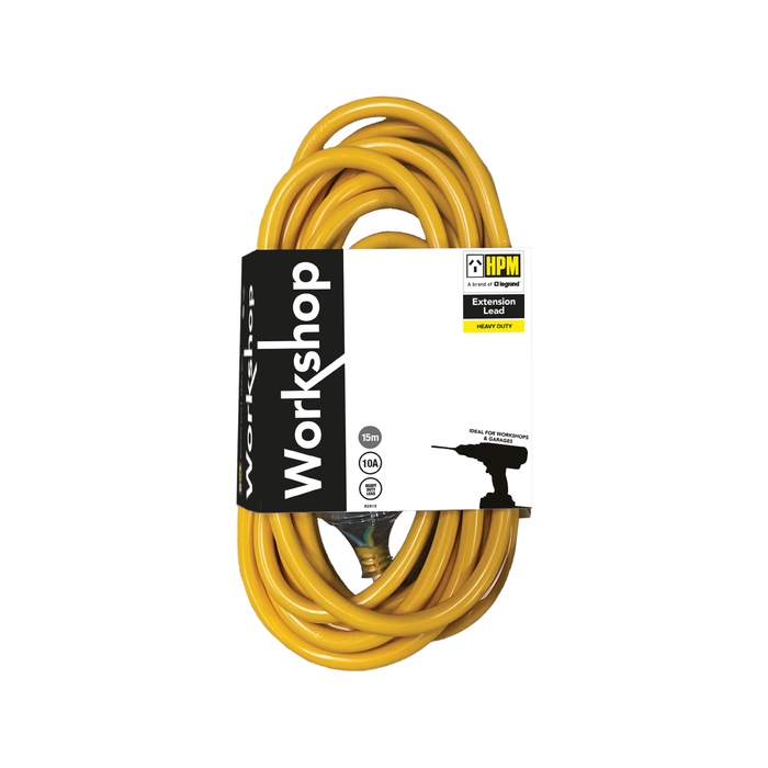 HPM 15m 10A 3 Core 1.0mm² Workshop Extension Lead