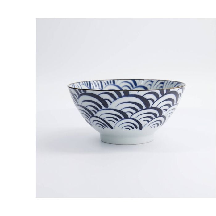 Tokyo Design Porcelain Ramen Bowl Blue Wave 18x9.5cm Natsu Nami